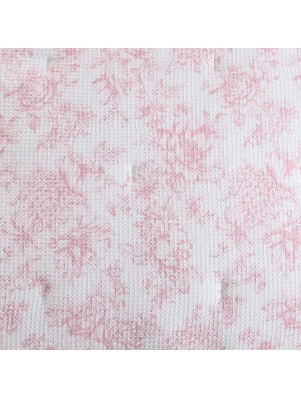 Laura Ashley Blush Pink Floral Delphine Waffle TWIN Comforter Set